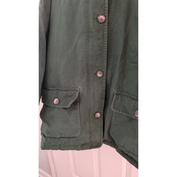 Eddie Bauer Vintage Mens Green Chore Coat Barn Coat Jacket, Large, Down Filled - Picture 3 of 9